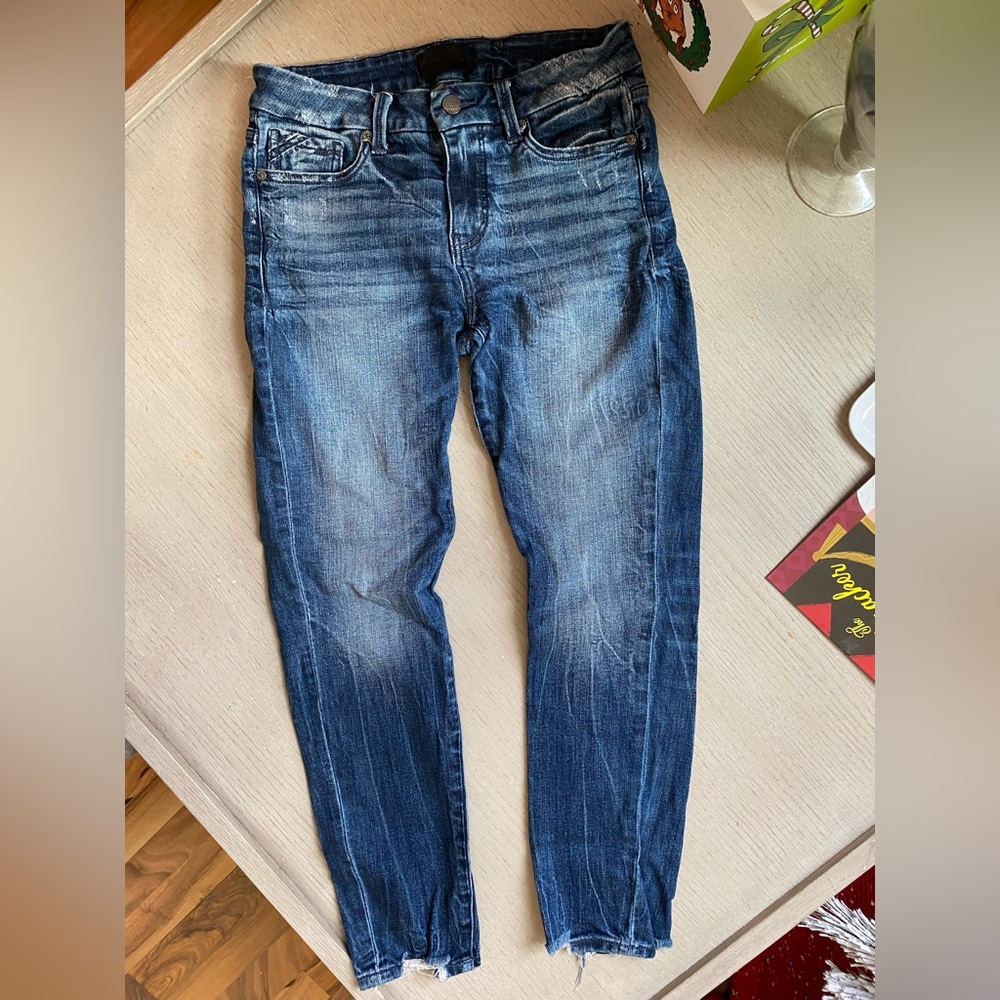 Buckle Black Skinny Ankle Jeans